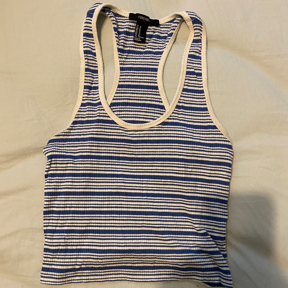 Blue crop top